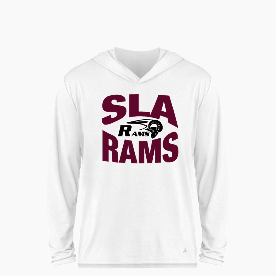 SOUTHWEST LEADERSHIP ACADEMY RAMS BSN SPORTS Youth Ultimate Long Sleeve Performance Hoodie Tee