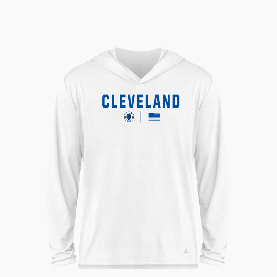 Cleveland Community College Yetis BSN SPORTS Youth Ultimate Long Sleeve Performance Hoodie Tee