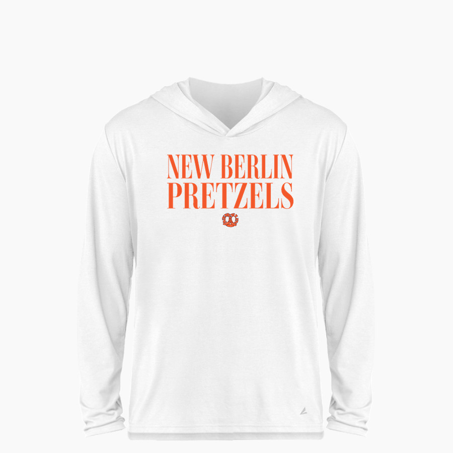 NEW BERLIN HIGH SCHOOL PRETZELS <span class="pdp-name-mascot">NEW BERLIN PRETZELS</span> BSN SPORTS Youth Ultimate Long Sleeve Performance Hoodie Tee