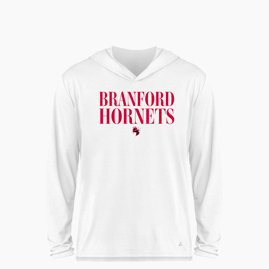 BRANFORD HIGH SCHOOL HORNETS <span class="pdp-name-mascot">BRANFORD HORNETS</span> BSN SPORTS Youth Ultimate Long Sleeve Performance Hoodie Tee