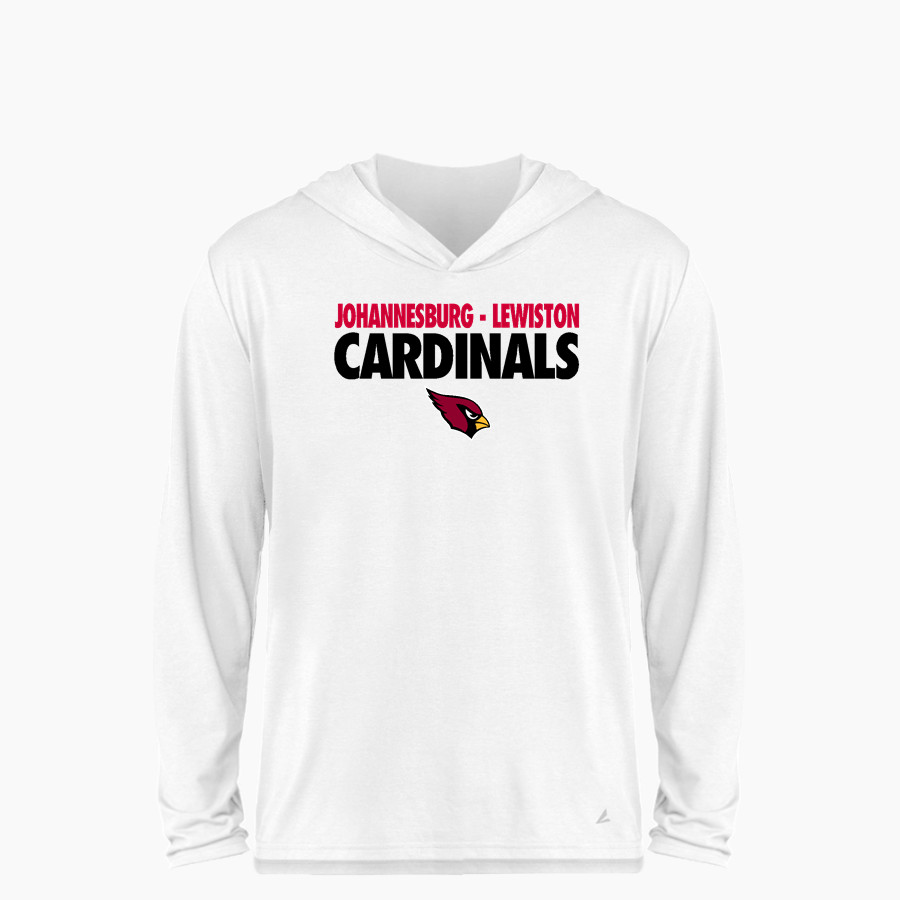 JOHANNESBURG-LEWISTON HIGH SCH CARDINALS <span class="pdp-name-mascot">JOHANNESBURG - LEWISTON CARDINALS</span> BSN SPORTS Youth Ultimate Long Sleeve Performance Hoodie Tee