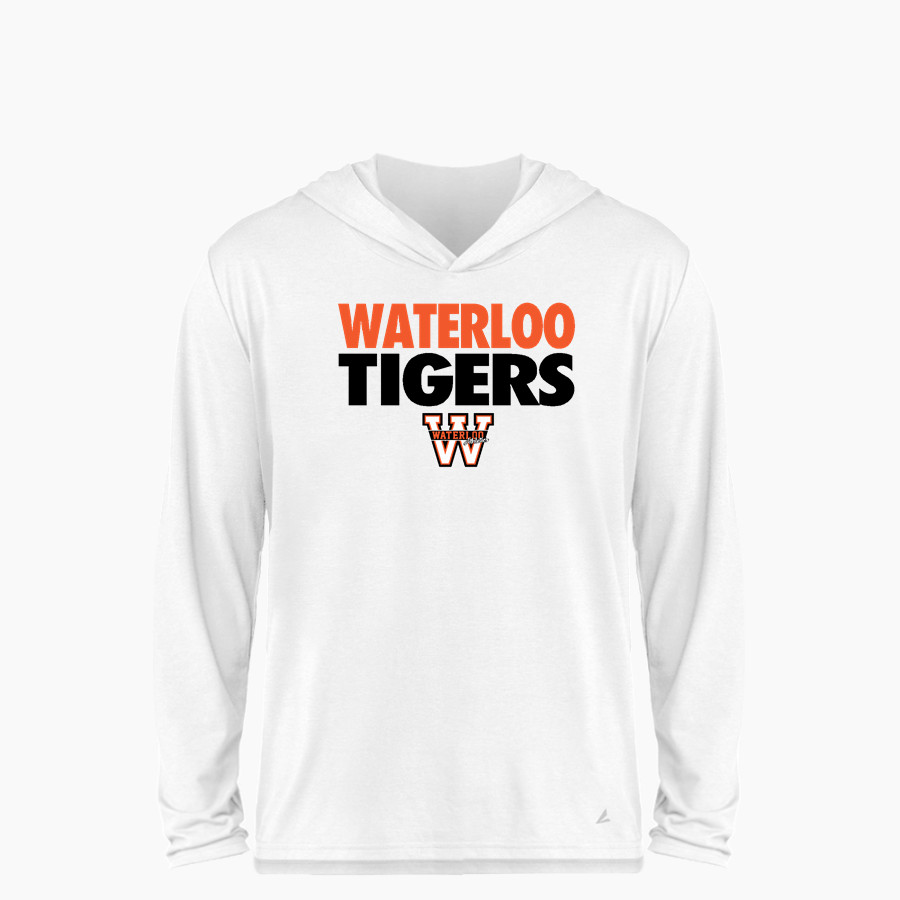 WATERLOO CENTRAL HIGH SCHOOL TIGERS BSN SPORTS Youth Ultimate Long Sleeve Performance Hoodie Tee