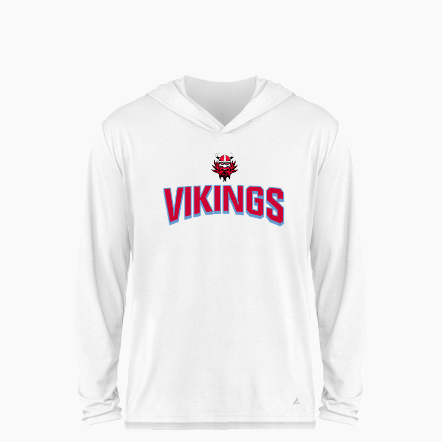 JAMES MONROE HIGH SCHOOL VIKINGS BSN SPORTS Youth Ultimate Long Sleeve Performance Hoodie Tee