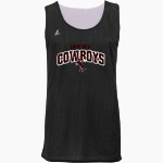 WEST HIGH SCHOOL COWBOYS BSN SPORTS Adult Reversible Mesh Basketball Jersey Front Thumbnail