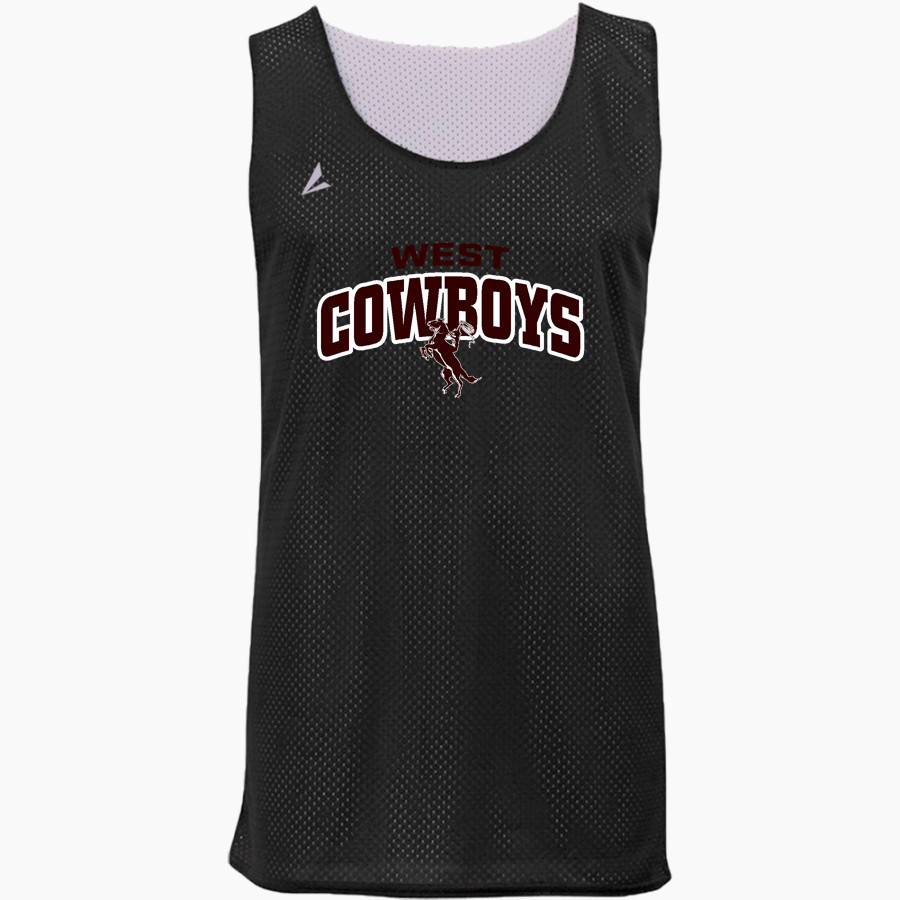 WEST HIGH SCHOOL COWBOYS BSN SPORTS Adult Reversible Mesh Basketball Jersey