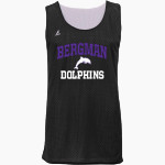 Bergman Dolphins BSN SPORTS Youth Reversible Mesh Basketball Jersey Front Thumbnail
