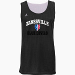 ZANESVILLE HIGH SCHOOL BLUE DEVILS BSN SPORTS Youth Reversible Mesh Basketball Jersey Front Thumbnail