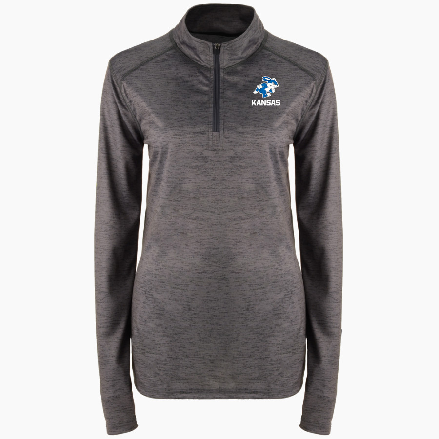 Kansas Jackrabbits <span class="pdp-name-mascot">Kansas School Jackrabbits</span> BSN SPORTS Women's Velocity 1/4 Zip Pullover