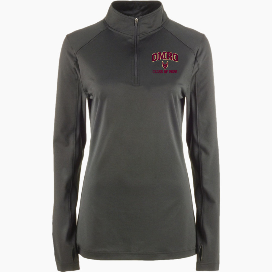 Omro School District Sideline Store <span class="pdp-name-mascot">OMRO FOXES</span> BSN SPORTS Women's Premier 1/4 Zip