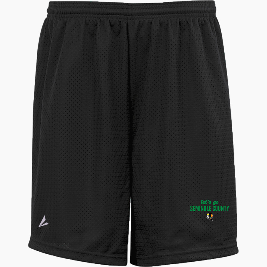 SEMINOLE COUNTY HIGH SCHOOL INDIANS BSN SPORTS Men's Mesh Non-Pocket Short 7" Inseam