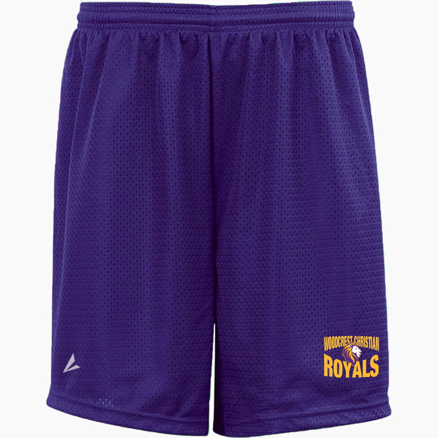 Woodcrest Christian Royals Online Store <span class="pdp-name-mascot">Woodcrest Christian Royals</span> BSN SPORTS Youth Mesh Non-Pocket Short 6" Inseam