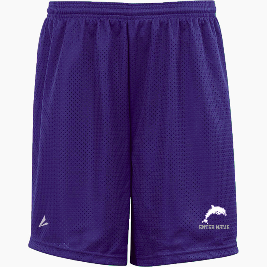 Bergman Dolphins BSN SPORTS Youth Mesh Non-Pocket Short 6" Inseam