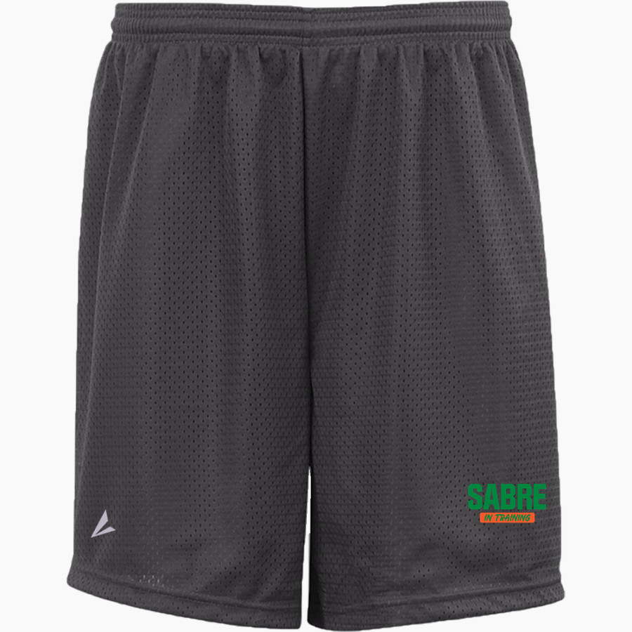 Communion of Saints School Sabres official sideline store BSN SPORTS Youth Mesh Non-Pocket Short 6" Inseam