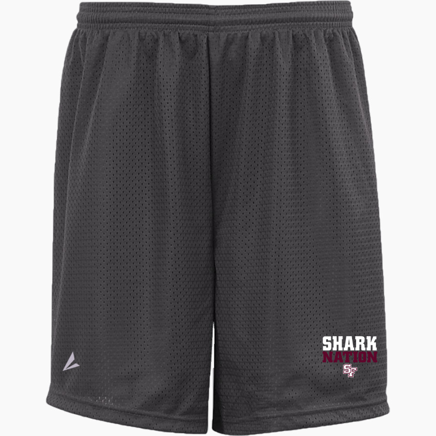 SFHS Sharks BSN SPORTS Youth Mesh Non-Pocket Short 6" Inseam