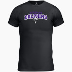 Bergman Dolphins <span class="pdp-name-mascot">Frank V. Bergman Elementary Dolphins</span> BSN SPORTS Men's Short Sleeve Compression Top Front Thumbnail
