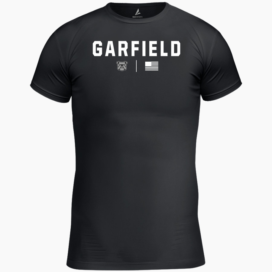 Garfield Bulldogs BSN SPORTS Men's Short Sleeve Compression Top