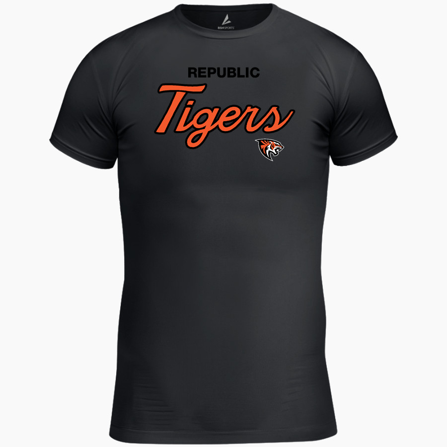 Republic Tigers BSN SPORTS Men's Short Sleeve Compression Top