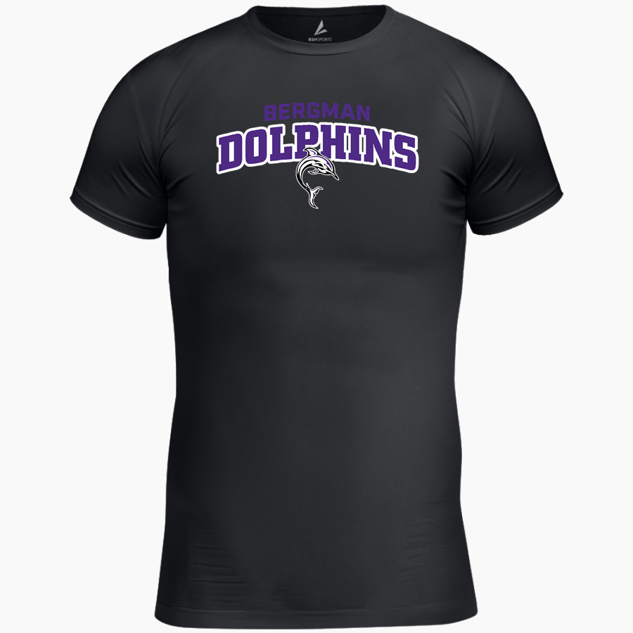 Bergman Dolphins <span class="pdp-name-mascot">Frank V. Bergman Elementary Dolphins</span> BSN SPORTS Men's Short Sleeve Compression Top