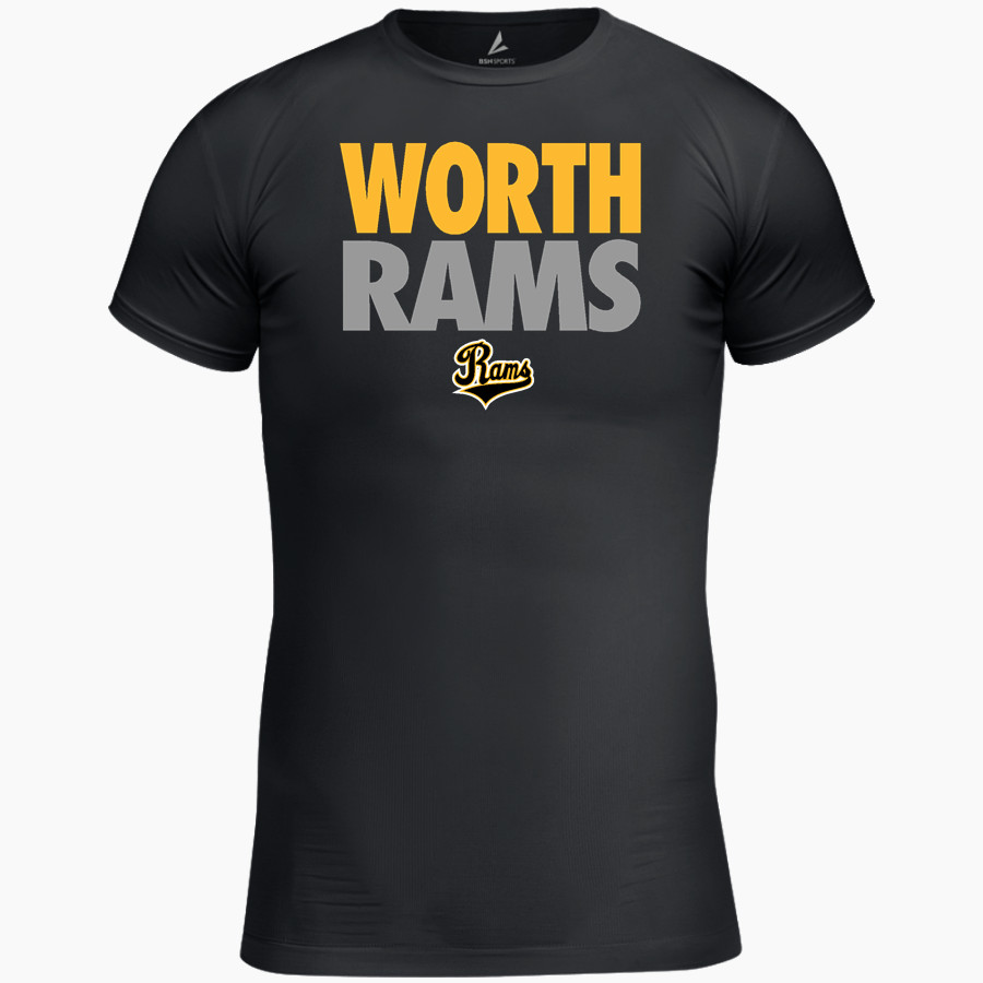 Worth Rams BSN SPORTS Men's Short Sleeve Compression Top