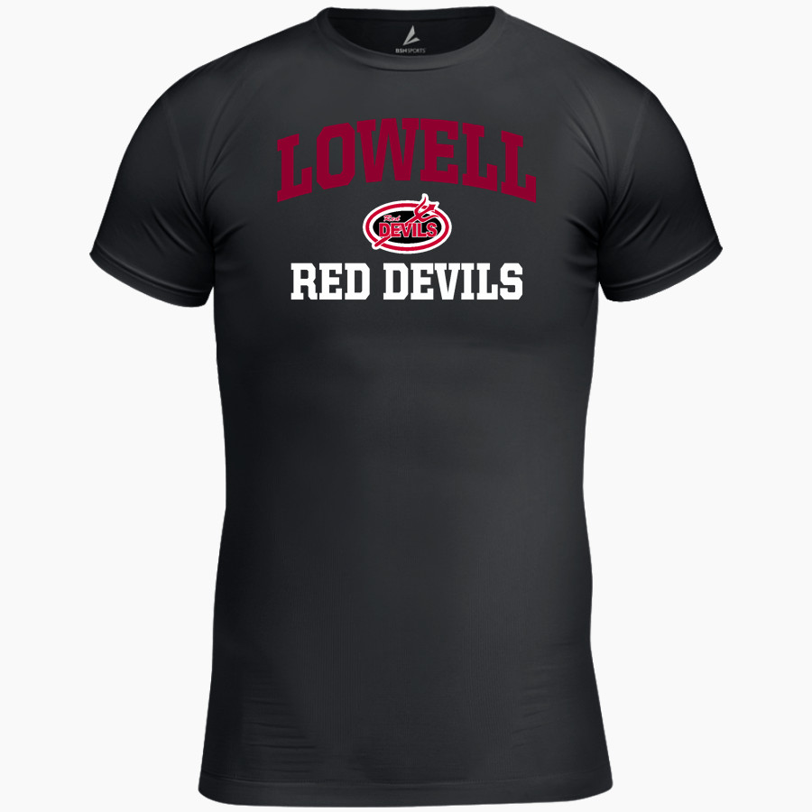 LOWELL HIGH SCHOOL RED DEVILS <span class="pdp-name-mascot">LOWELL RED DEVILS</span> BSN SPORTS Men's Short Sleeve Compression Top