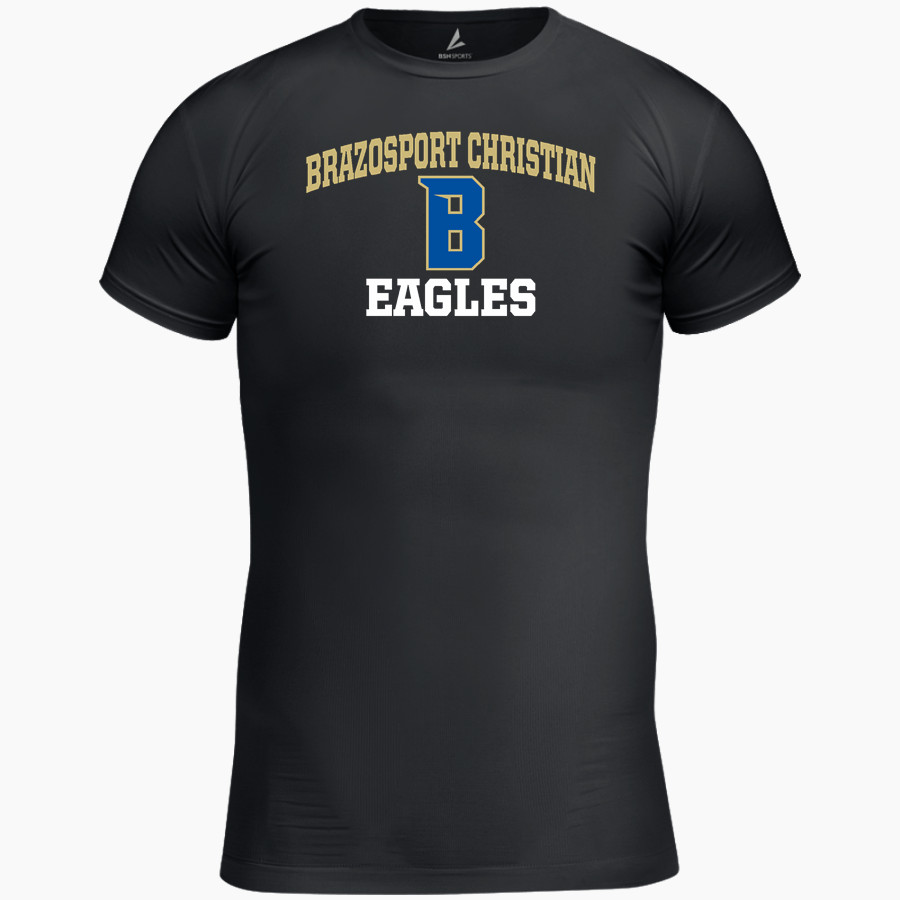 Brazosport Christian Eagles BSN SPORTS Men's Short Sleeve Compression Top
