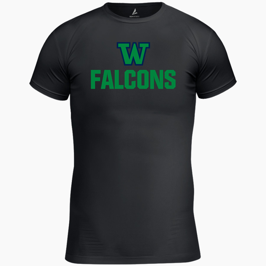 WOODINVILLE HIGH SCHOOL FALCONS <span class="pdp-name-mascot">WOODINVILLE FALCONS</span> BSN SPORTS Men's Short Sleeve Compression Top