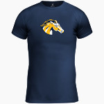 Breck Mustangs BSN SPORTS Men's Short Sleeve Compression Top Front Thumbnail