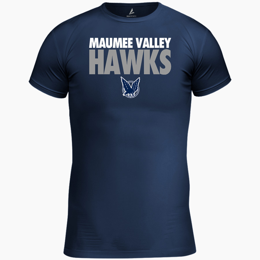 MAUMEE VALLEY COUNTRY DAY SCHOOL HAWKS BSN SPORTS Men's Short Sleeve Compression Top