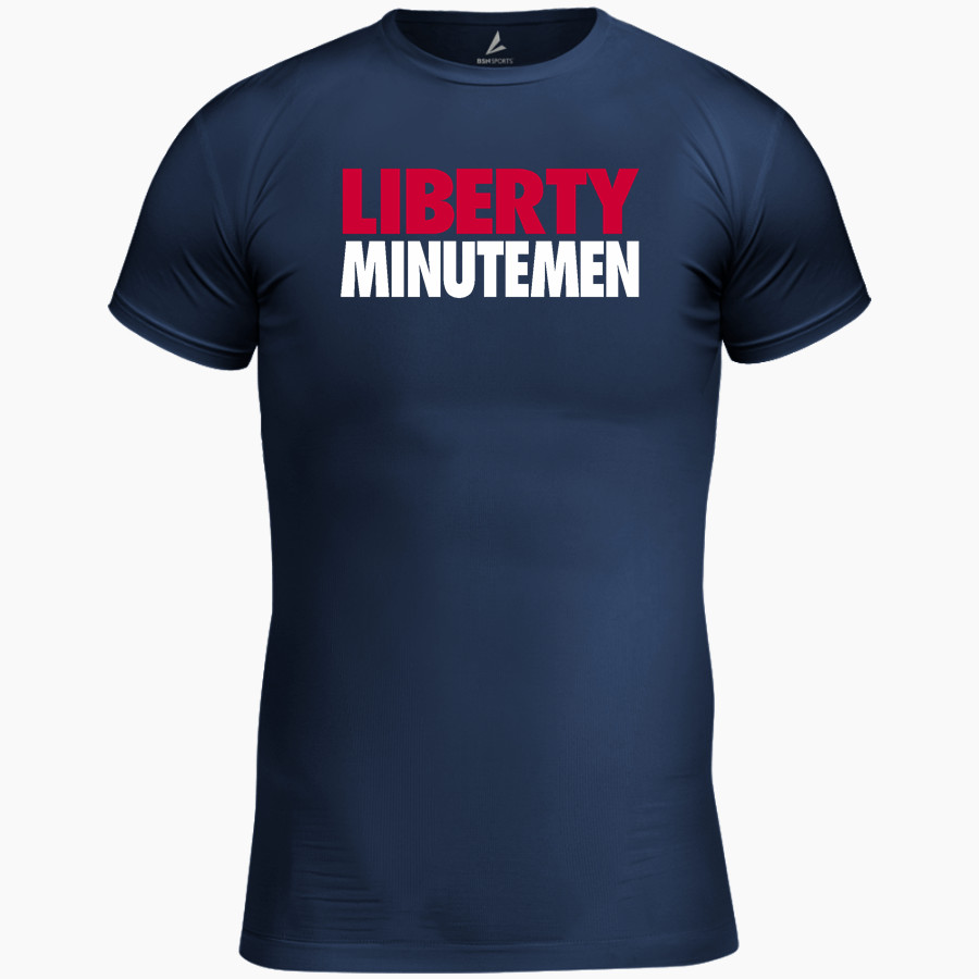 LIBERTY HIGH SCHOOL MINUTEMEN <span class="pdp-name-mascot">LIBERTY MINUTEMEN</span> BSN SPORTS Men's Short Sleeve Compression Top