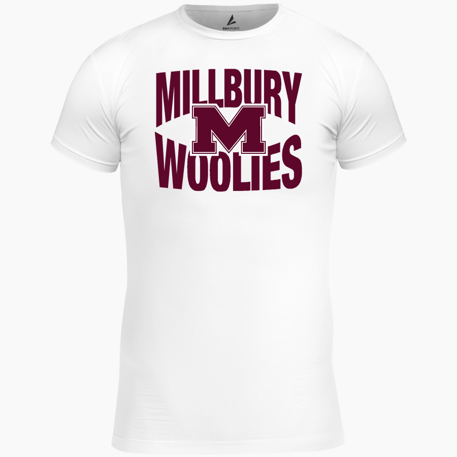 MILLBURY SR HIGH SCHOOL WOOLIES <span class="pdp-name-mascot">MILLBURY MEMORIAL WOOLIES</span> BSN SPORTS Men's Short Sleeve Compression Top