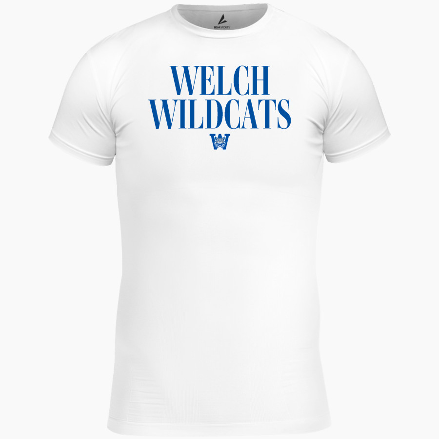 WELCH HIGH SCHOOL WILDCATS BSN SPORTS Men's Short Sleeve Compression Top