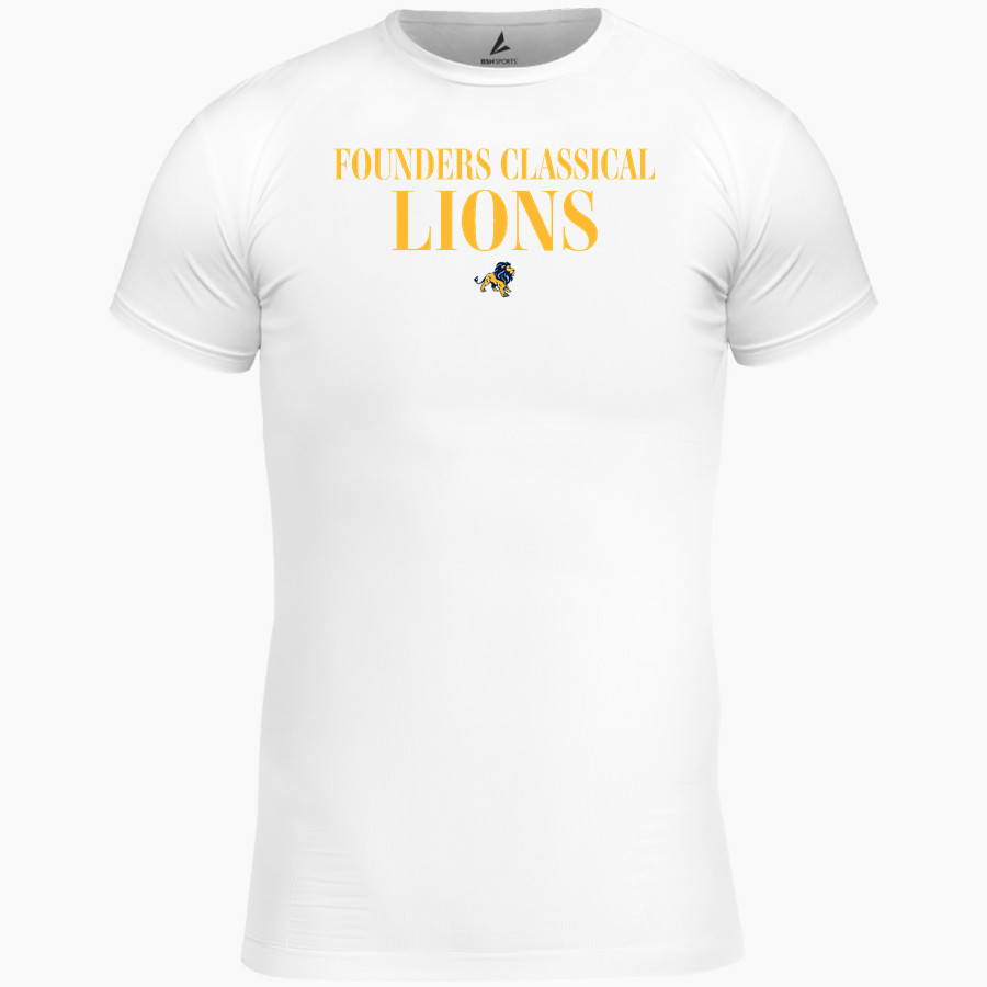 Founders Classical Lions <span class="pdp-name-mascot">Founders Classical Lions</span> BSN SPORTS Men's Short Sleeve Compression Top