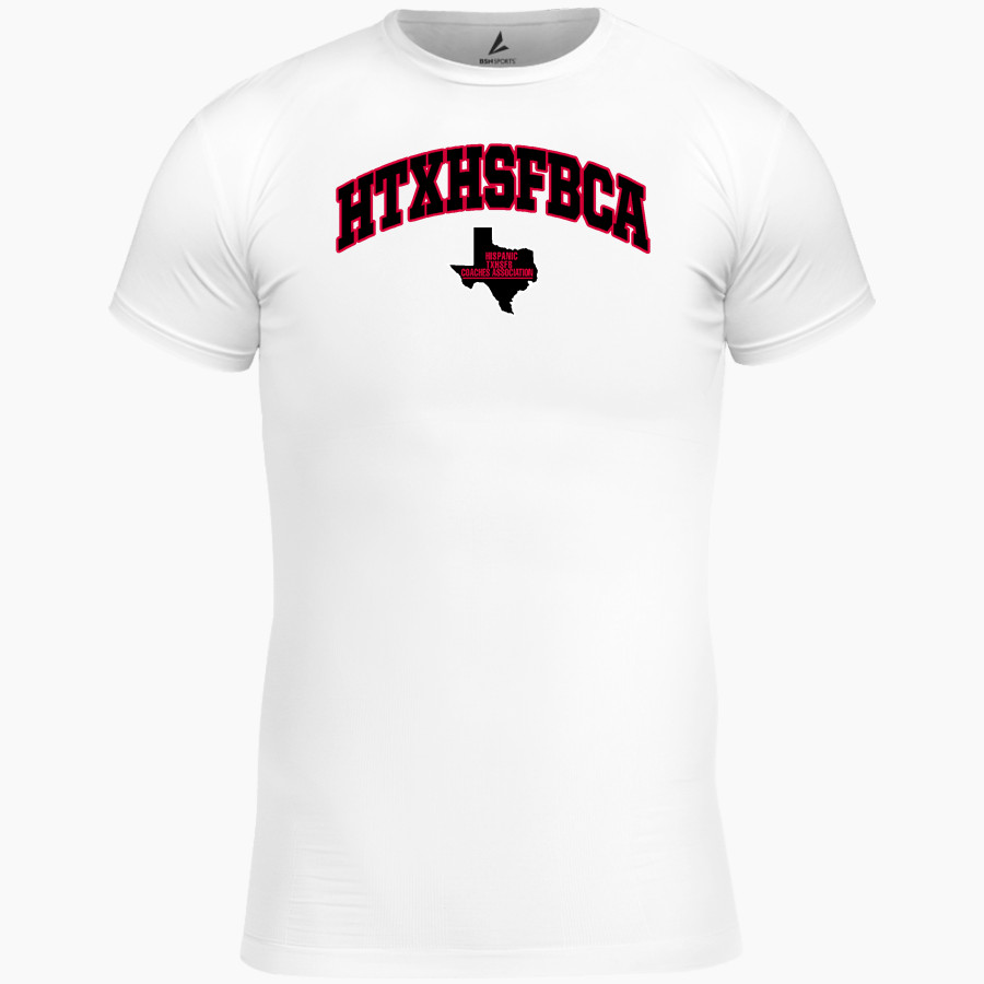 HISPANIC TEXAS HS FOOTBALL COACHES ASSOCIATION BSN SPORTS Men's Short Sleeve Compression Top
