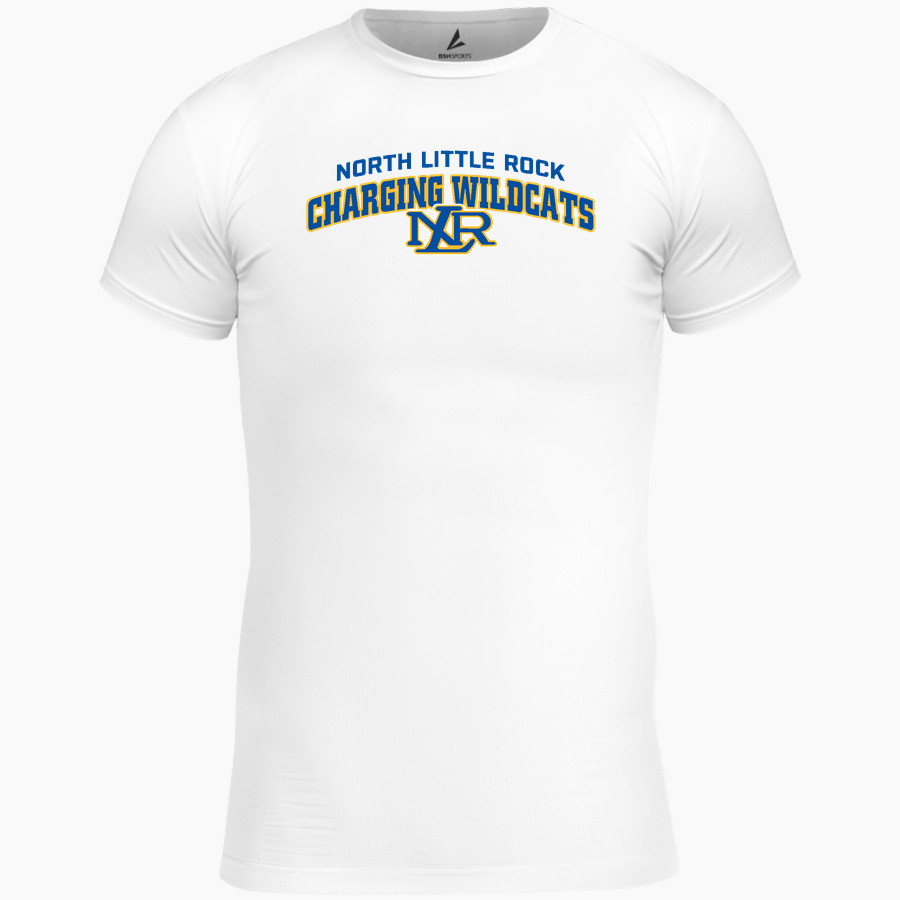 NORTH LITTLE ROCK HIGH SCHOOL CHARGING WILDCATS BSN SPORTS Men's Short Sleeve Compression Top