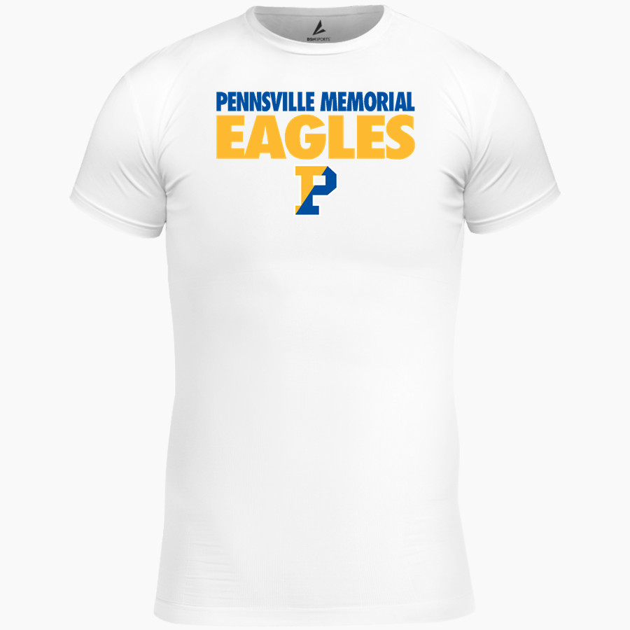 PENNSVILLE MEMORIAL HIGH SCHOOL EAGLES <span class="pdp-name-mascot">PENNSVILLE MEMORIAL EAGLES</span> BSN SPORTS Men's Short Sleeve Compression Top