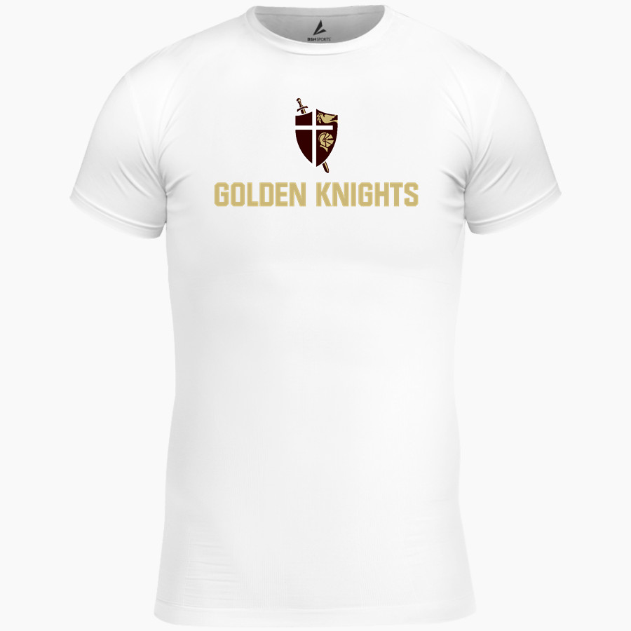 St. FRANCIS HIGH SCHOOL GOLDEN KNIGHTS <span class="pdp-name-mascot">SAINT FRANCIS GOLDEN KNIGHTS</span> BSN SPORTS Men's Short Sleeve Compression Top