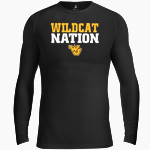 WELLMAN-UNION HIGH SCHOOL WILDCATS BSN SPORTS Men's Long Sleeve Compression Top Front Thumbnail