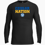 Chapel Hill Academy Cougars BSN SPORTS Men's Long Sleeve Compression Top Front Thumbnail