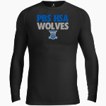 PBS HSA Wolves BSN SPORTS Men's Long Sleeve Compression Top Front Thumbnail