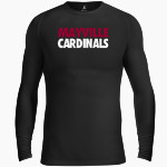 MAYVILLE HIGH SCHOOL CARDINALS BSN SPORTS Men's Long Sleeve Compression Top Front Thumbnail