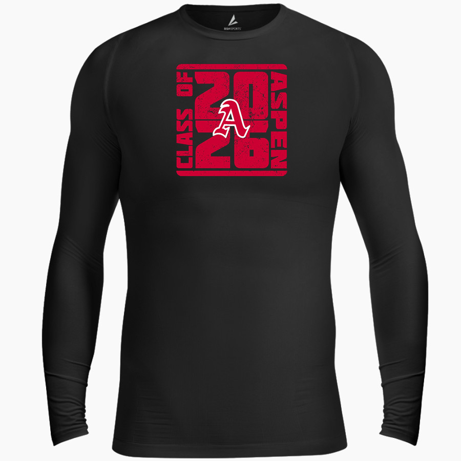 ASPEN HIGH SCHOOL SKIERS <span class="pdp-name-mascot">ASPEN SKIERS</span> BSN SPORTS Men's Long Sleeve Compression Top