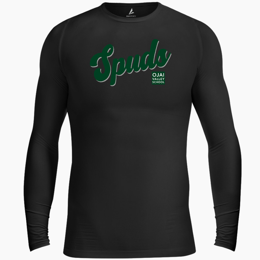 OJAI VALLEY SCHOOL SPUDS <span class="pdp-name-mascot">OJAI VALLEY SPUDS</span> BSN SPORTS Men's Long Sleeve Compression Top