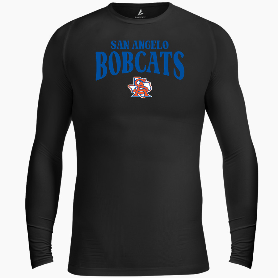 SAN ANGELO CENTRAL HIGH SCHOOL BOBCATS <span class="pdp-name-mascot">SAN ANGELO BOBCATS</span> BSN SPORTS Men's Long Sleeve Compression Top