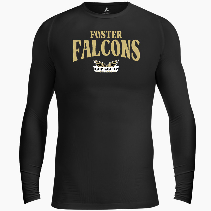 FOSTER HIGH SCHOOL FALCONS <span class="pdp-name-mascot">FOSTER FALCONS</span> BSN SPORTS Men's Long Sleeve Compression Top