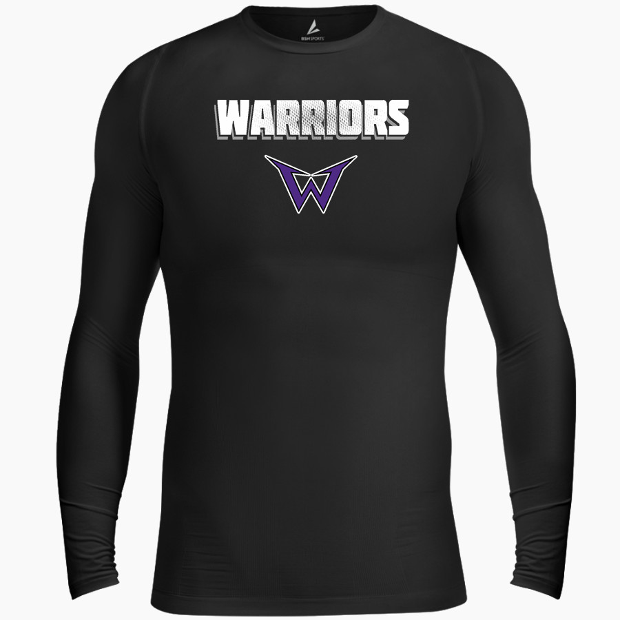 Warrenton Warriors BSN SPORTS Men's Long Sleeve Compression Top