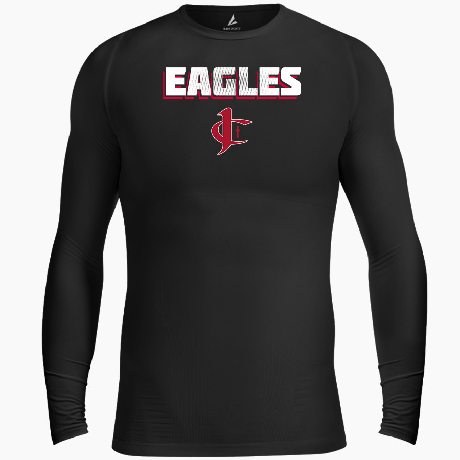 Jupiter Christian Eagles BSN SPORTS Men's Long Sleeve Compression Top