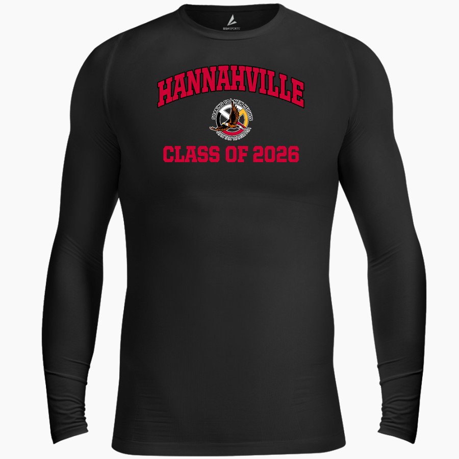 Hannahville Soaring Eagles <span class="pdp-name-mascot">Hannahville Indian School Eagles</span> BSN SPORTS Men's Long Sleeve Compression Top