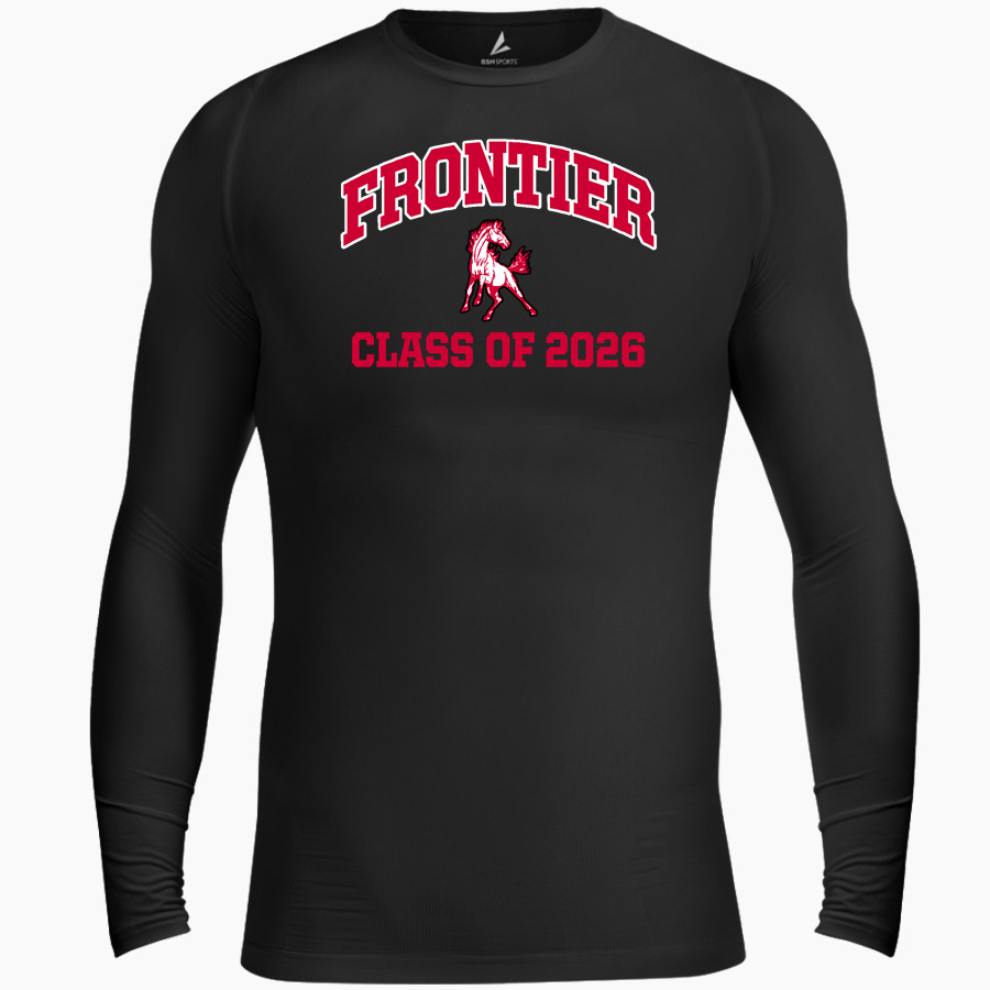 FRONTIER HIGH SCHOOL MUSTANGS BSN SPORTS Men's Long Sleeve Compression Top