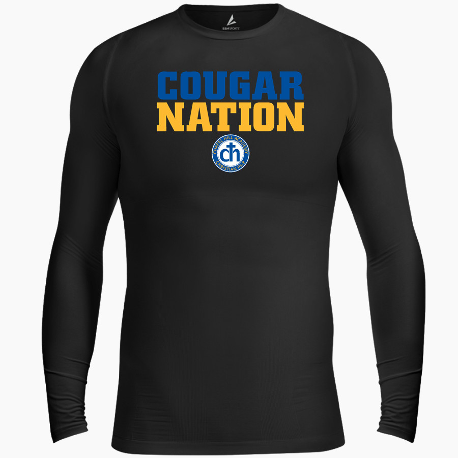 Chapel Hill Academy Cougars BSN SPORTS Men's Long Sleeve Compression Top