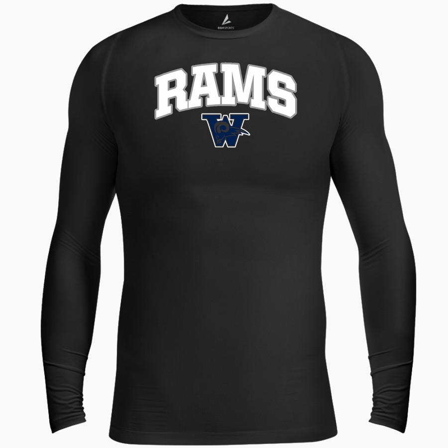 Weber Rams BSN SPORTS Men's Long Sleeve Compression Top